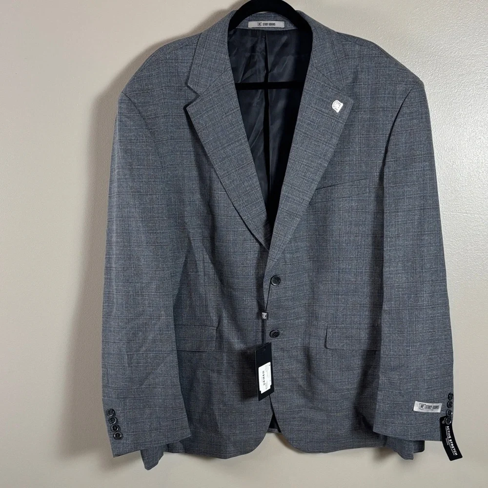 NWT Stacy Adams Men’s Gray Blazer 52R